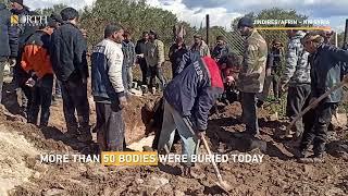 Mass burials of #earthquake victims in #Afrin's #Jindires, northwest #Syria