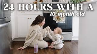 24 HOURS WITH A 10-MONTH OLD | Our Daily Routine, Navigating Crawling, Baby Meal Ideas & Activities