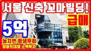 서울 급매물 5억 소액투자 신축 꼬마빌딩