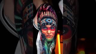 Native female tattoos symbolize significant life milestones by artist: @james_artink