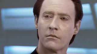 Data writes a small talk routine Star Trek TNG (HD)