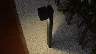 Kanlux Gori outdoor floor lamp, 80cm, anthracite, with 1xGU10 socket