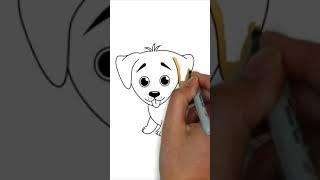 #shorts How to draw a dog, cute drawing - Как нарисовать собаку