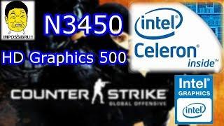 Intel Celeron N3450 \ Intel HD Graphics 500 \ 8GB RAM \  CS:GO Benchmark low settings @720p