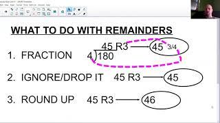 interpreting remainders in division