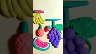 how to make fruits with clay || making clay fruit || #clayart #viral #trending #shorts #ytshorts