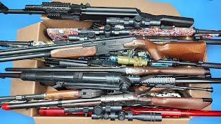 Box of Toys ! Military,Police,Cowboy,Hunting Rifles Toys !