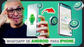 OFICIAL. Como TRANSFERIR seu WHATSAPP do ANDROID para o IPHONE! Passo a passo!