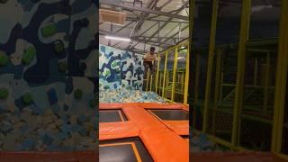 Doing the hardest lsk ninja flips on a tramp#publicreaction #shortvideo #viral