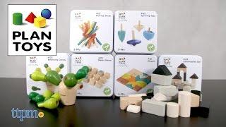 Memo Game, Pick-Up Sticks, Mosaic, Balancing Cactus, Construction Set & Spinning Tops from Plan Toys