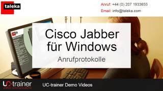 Cisco Jabber für Windows - Anrufprotokolle - Deutsche