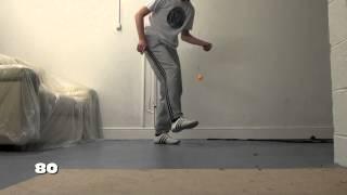 ping pong ball kick up challenge