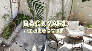 MY OUTDOOR SPACE MAKEOVER! backyard before & after!