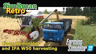 FS22 Retro Claas Dominator and IFA W50 harvesting / Farming Simulator 22 / FS22, LS22