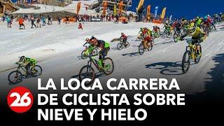 FRANCIA | La loca carrera de ciclista sobre nieve y hielo