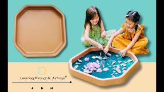 Reggio & Montessori-Inspired Sensory Play with the Brown Tuff Tray | Learning Through PLAYtrays®