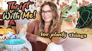 Thrift With Me For Planty Things! | New Planter, New Plant Wall Hangings and so much more!