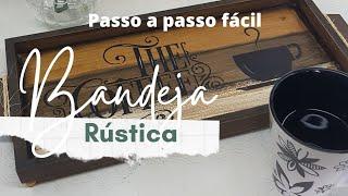 Passo a passo fácil: Bandeja rústica para café