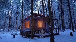 6 months building cabin in the woods, off grid house start to finish