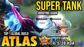 ATLAS BEST BUILD 2022 | BUILD TOP 1 GLOBAL ATLAS GAMEPLAY | MOBILE LEGENDS