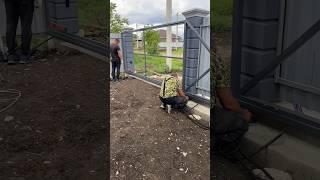 Монтаж откатных ворот и калитки #краснодар #shorts #nice