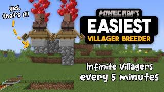 THIS is the EASIEST Villager Breeder in Minecraft | INFINITE Villagers Minecraft 1.20+