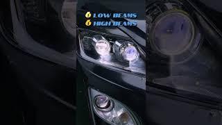 AES Q8 tri color led fog lamp release it's power #retrofitcarheadlight#foglights#aes#projectorlens