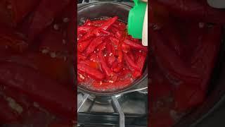 The EASIEST mild hot sauce recipe with peppers from our garden!