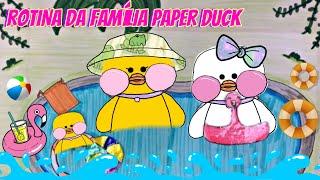 PAPER DUCK - ROTINA DA FAMÍLIA PAPER DUCK  Dia de Piscina com o bebê Duck | Paper Duck Routine