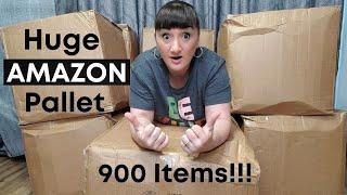 Unboxing A Huge AMAZON Pallet | 900 Items In 12 Boxes! | What Did I Get Myself Into