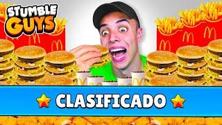 ¡COMIENDO MCDONALD'S POR CADA VICTORIA en STUMBLE GUYS!