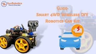 How To Make Cligo Smart 4WD Wireless DIY Robotics Car Kit | Sunrobotics | Robotics | Arduino Project