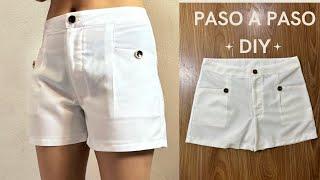 ELABORA PASO A PASO SHORT PARA EL VERANO!!! (PRINCIPIANTES DE LA COSTURA)