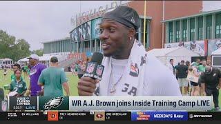 A.J. Brown on Eagles training camp: "We are gearing up and ready for the Super Bowl"