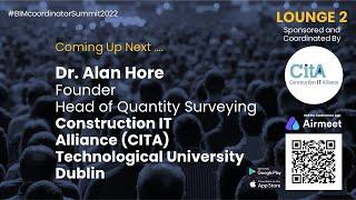 Dr. Alan Hore from TU Dublin & Construction IT Alliance (CITA) in the Professional Practice Lounge