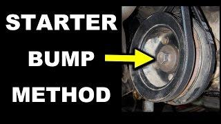 Starter Bump Method - Toyota Crankshaft Pulley Bolt Removal 22R Series Engine Stubborn Stuck Fix