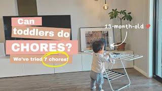 Montessori Practical Life Activities for TODDLERS 12-18 months | Chores for 1 year olds