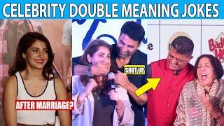 7 Bollywood Actors Who Cracked Double Meaning Jokes during Interview | Akshay Kumar,Salman Khan