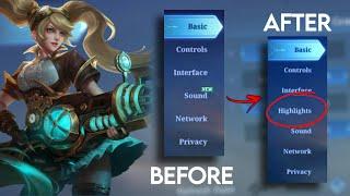 How to ACTIVATE the Lost "Highlights" Recording Feature - Mobile Legends Tutorial 2023