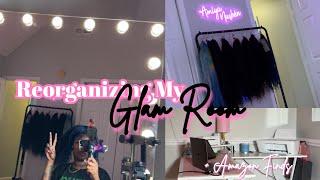 I Redecorated My Glam Room  New Vanity Mirror | Amazon Finds ️ | New Office 🫶