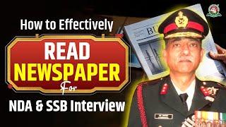 Tricks to read Newspaper for NDA & SSB InterviewMust Watch for SSB Aspirants  #ssb #ssbinterview