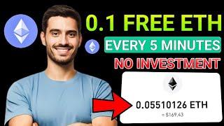 0.1 FREE ETHEREUM / 5 minutes (no investment) Free ETH Mining Site 2024