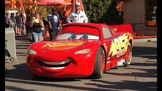 Disney Cars 3 Lightning McQueen in Real Life IRL - Christmas at Cars Land Disneyland Tour for Kids