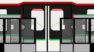 SMRT Alstom Movia R151, East West Line [On Test] - Door Animation