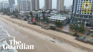 Drone vision shows coastal erosion on Gold Coast beaches after ex-Tropical Cyclone Alfred