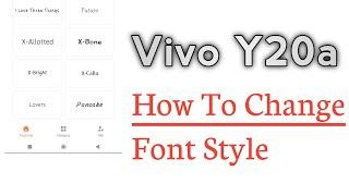 Vivo Y20a How To Change Font Style