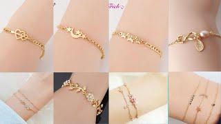 Stylish lightweight chain bracelet designs 2023 collection for modern girls and ladies
