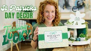 Holiday Haul St Patricks Day Decor Box 2023 | Super Cute Tiered Tray Design