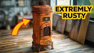 Abandoned Rusty Circle Stove | Restoration of an 1958 Years Old Stove!