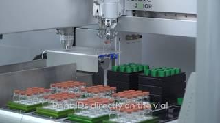 Unchained Labs Automated Printing on Vials